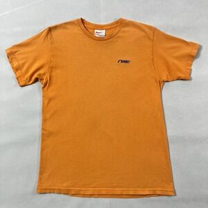 Vintage Nike T Shirt Men Large Orange Embroidered Small Spell Out USA 90s